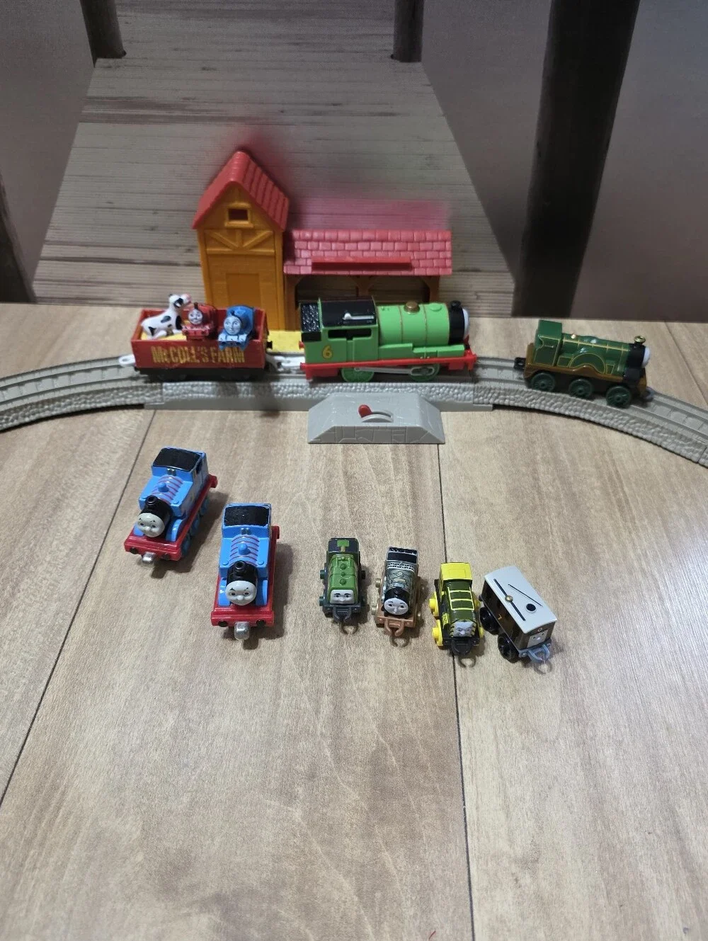 Thomas & Friends Track Set with Green Engine and Red Car